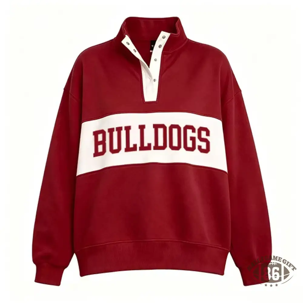 Customizable Snap Pullover Sweatshirt, Custom Team & School Name Print, Game‑Day Fan Apparel