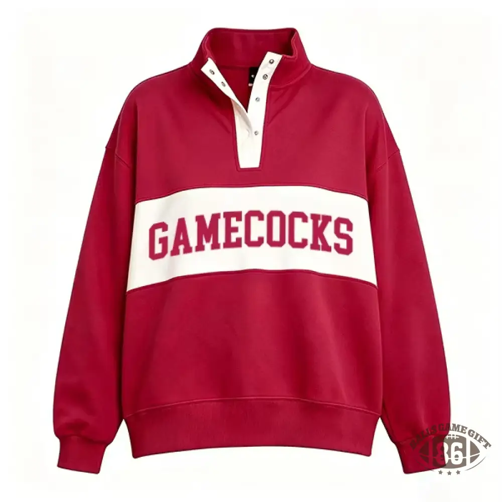 Customizable Snap Pullover Sweatshirt, Custom Team & School Name Print, Game‑Day Fan Apparel