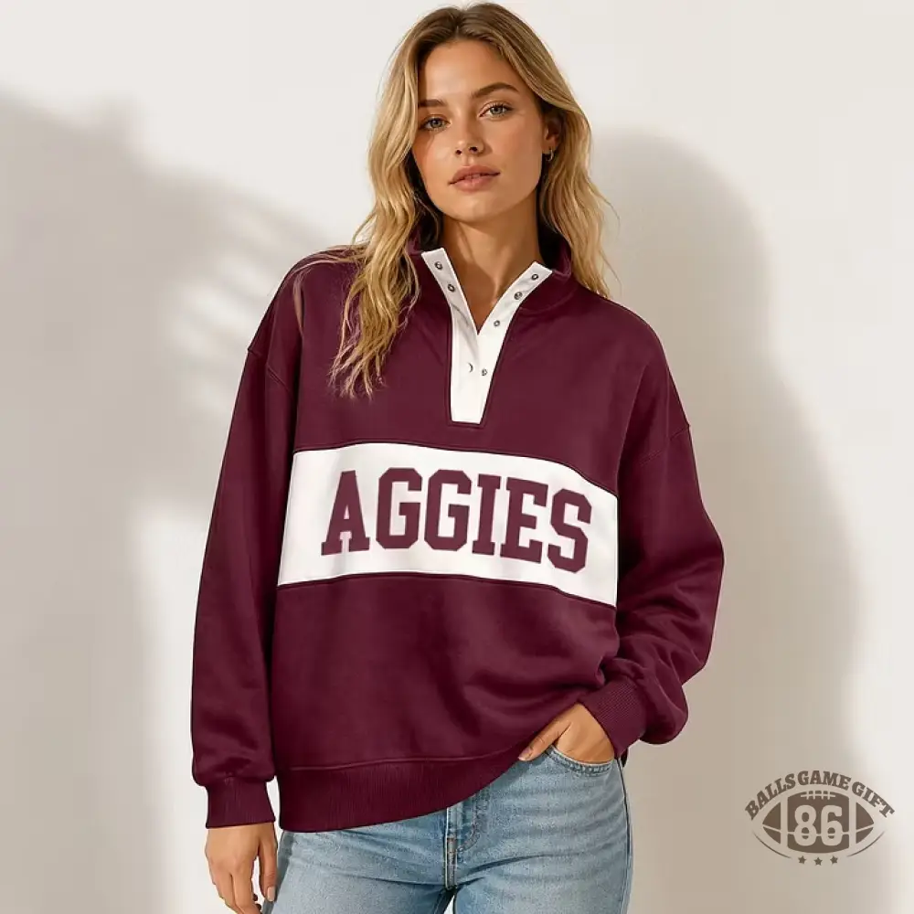 Customizable Snap Pullover Sweatshirt, Custom Team & School Name Print, Game‑Day Fan Apparel