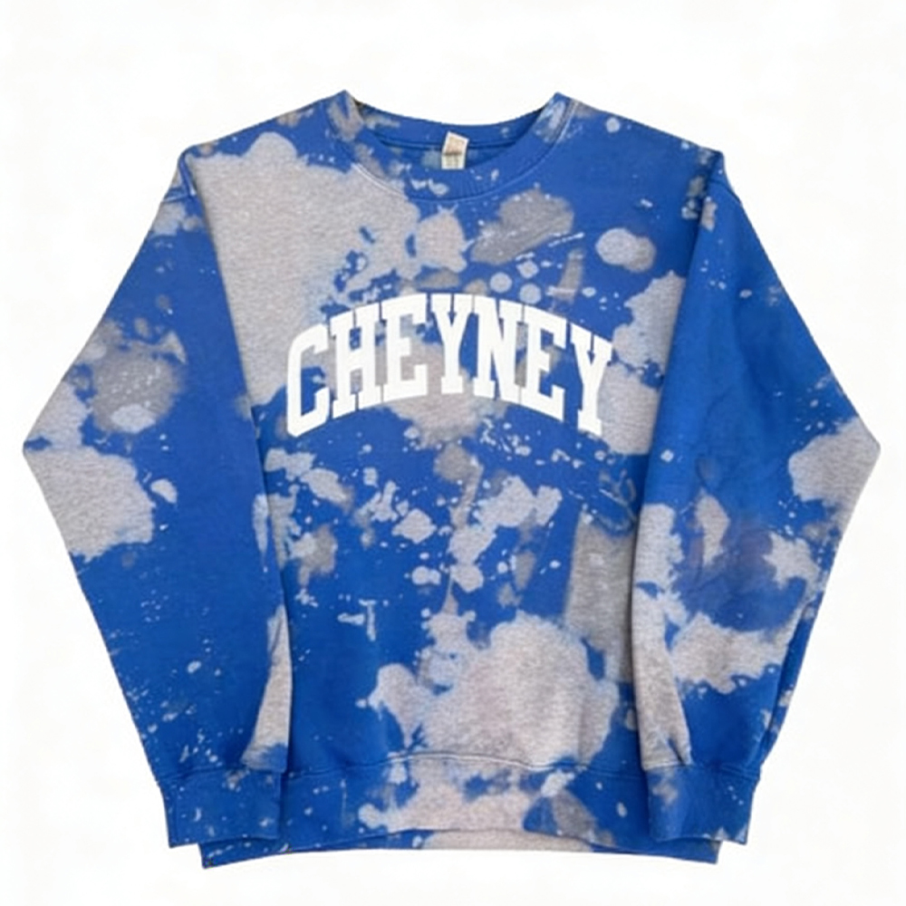 Custom State Bleached Crewneck | Premium Heat Transfer Print ✨