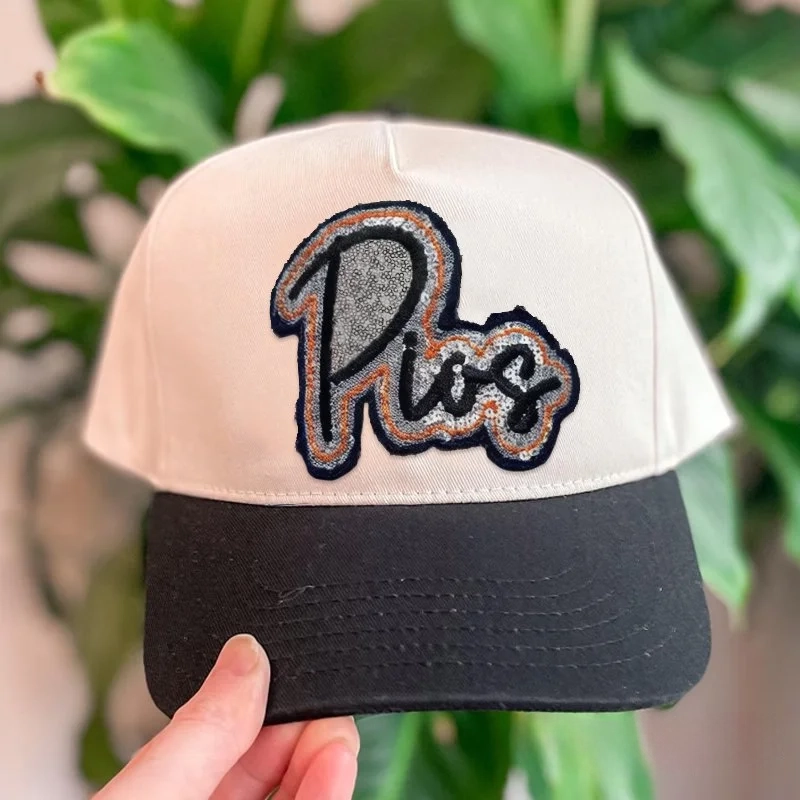 Custom Team Name Sequin Embridered Baseball Cap Sport Lover Hat