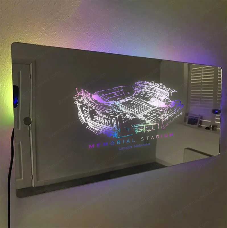 Memorial Stadium (Lincoln) Stadium Mirror Light-Gifts For Sports Lovers