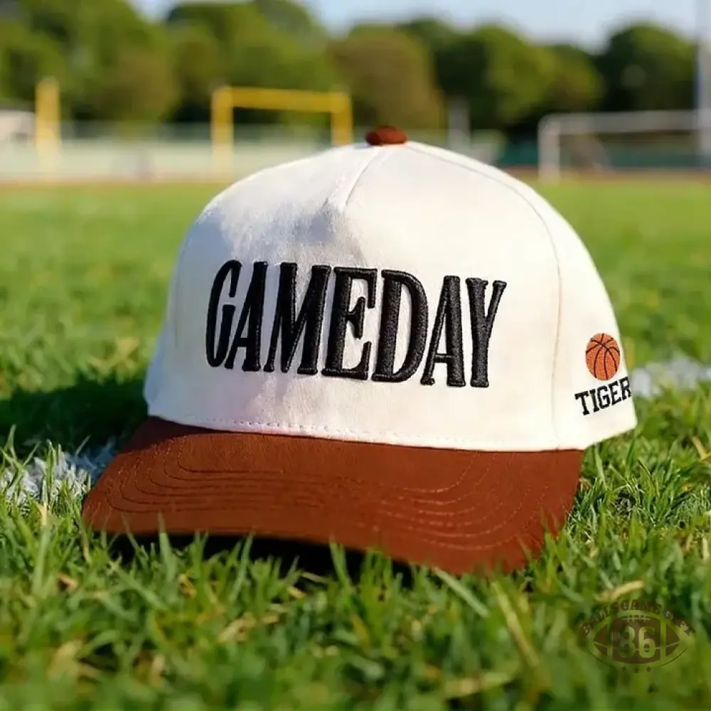 Game Day  Embroidery Baseball Cap with Sport Icon on Side
