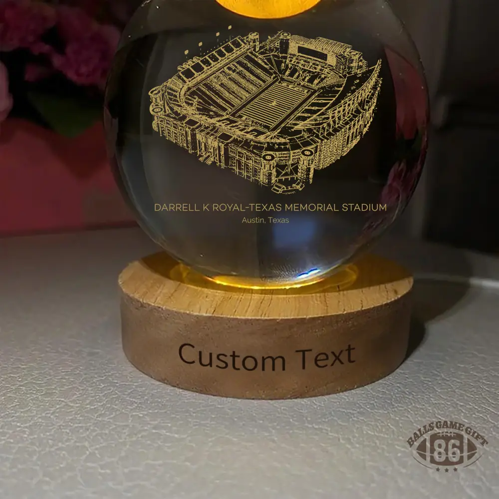 Darrell K Royal-Texas Memorial Stadium 3D Spherical Crystal Ball Lamp