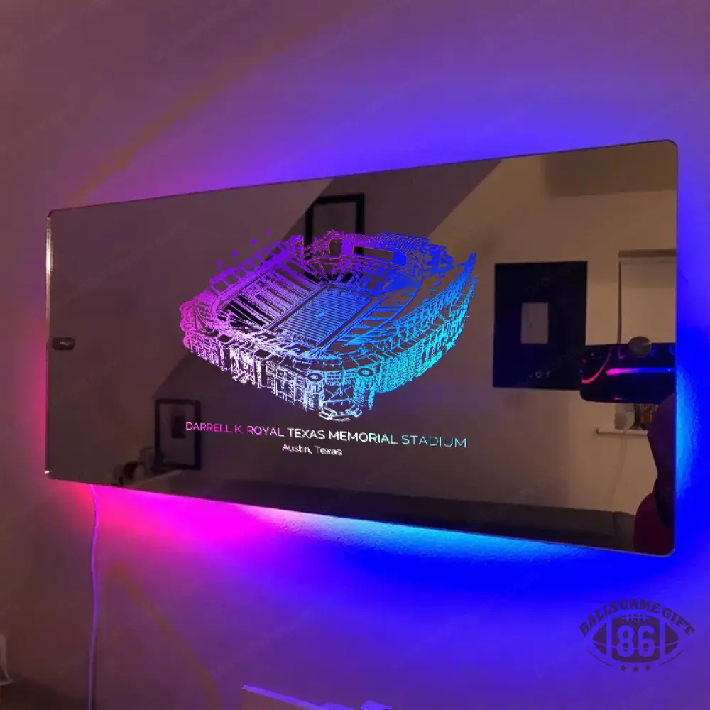 Darrell K Royal-Texas Memorial Stadium Mirror Light-Gifts For Sports Lovers