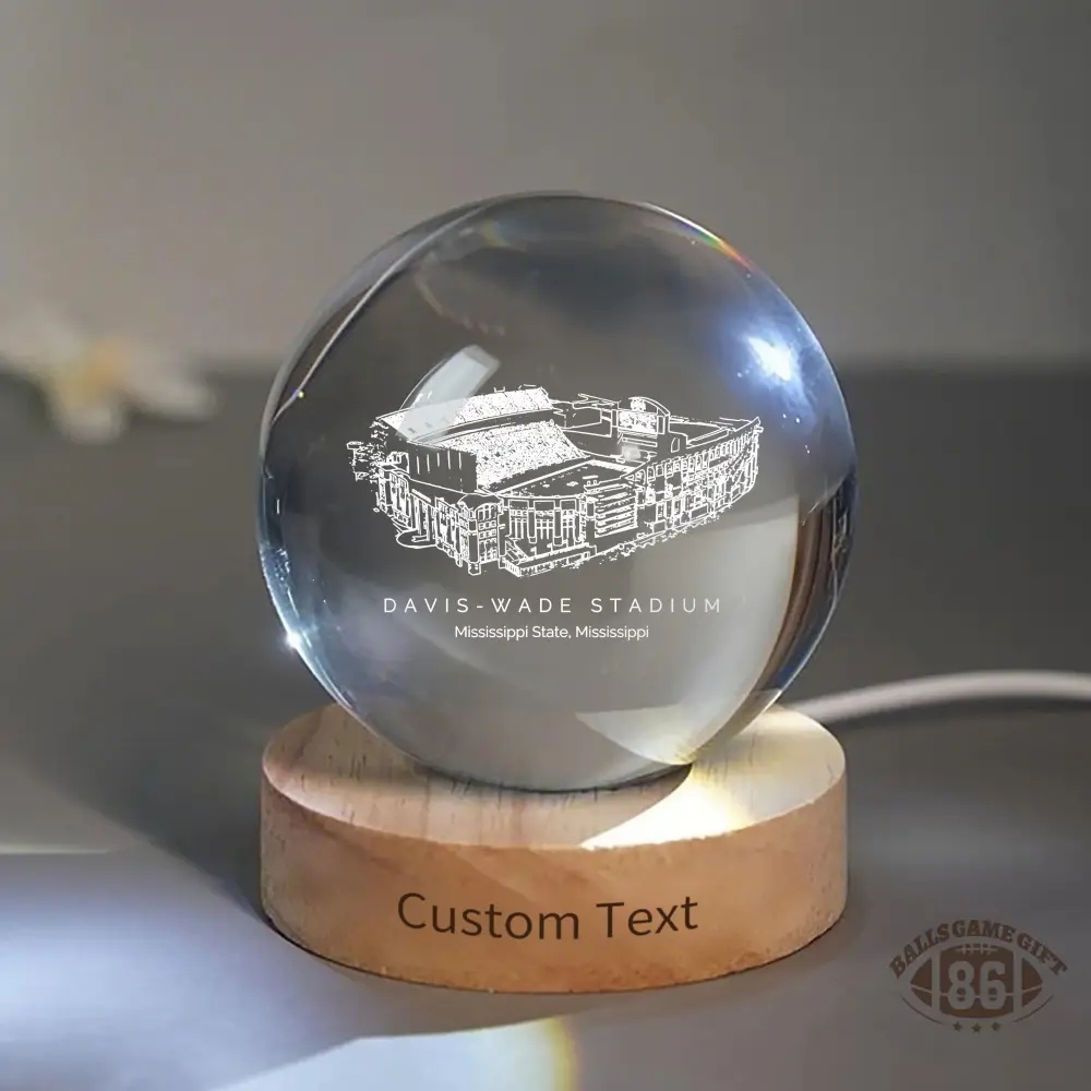 Davis Wade Stadium 3D Spherical Crystal Ball Lamp