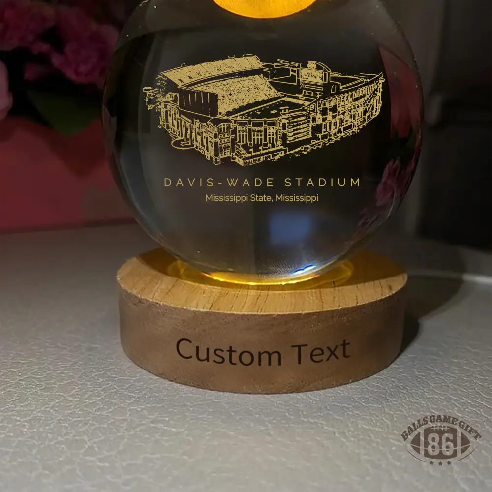 Davis Wade Stadium 3D Spherical Crystal Ball Lamp