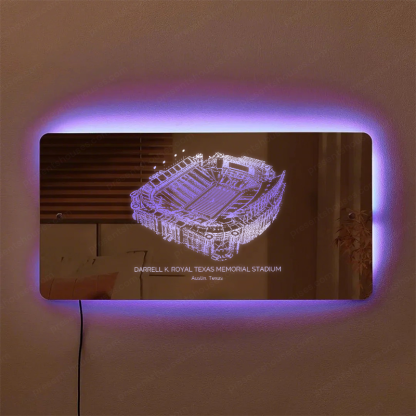 Darrell K Royal-Texas Memorial Stadium Mirror Light-Gifts For Sports Lovers