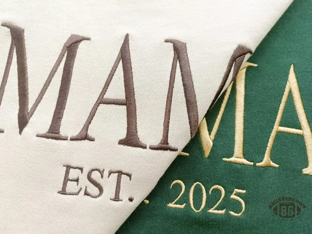 Personalized Mama Full Embroidered Sweatshirt, New Mom Outfit, Mother's Day Gifts.