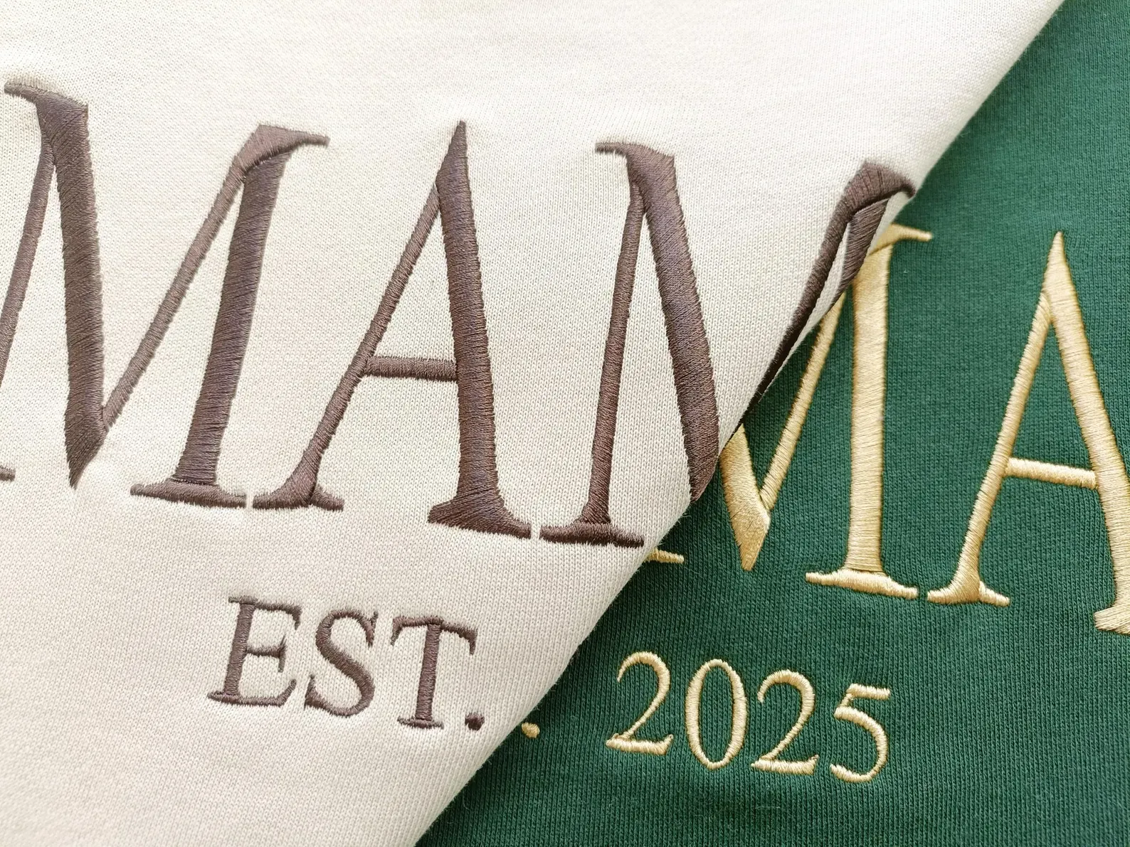 Personalized Mama Full Embroidered Sweatshirt, New Mom Outfit, Mother's Day Gifts.