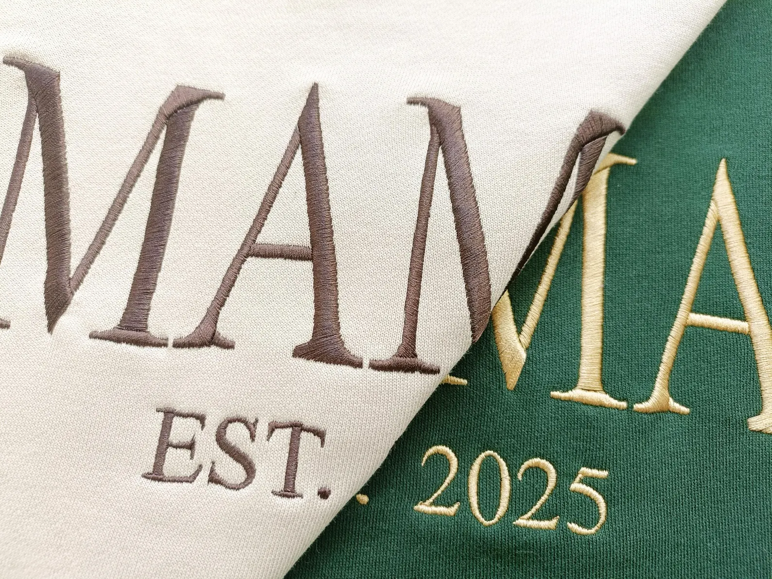 Personalized Mama Full Embroidered Sweatshirt, New Mom Outfit, Mother's Day Gifts.