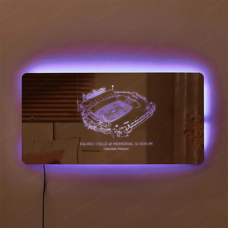Faurot Field at Memorial Stadium Mirror Light-Gifts For Sports Lovers