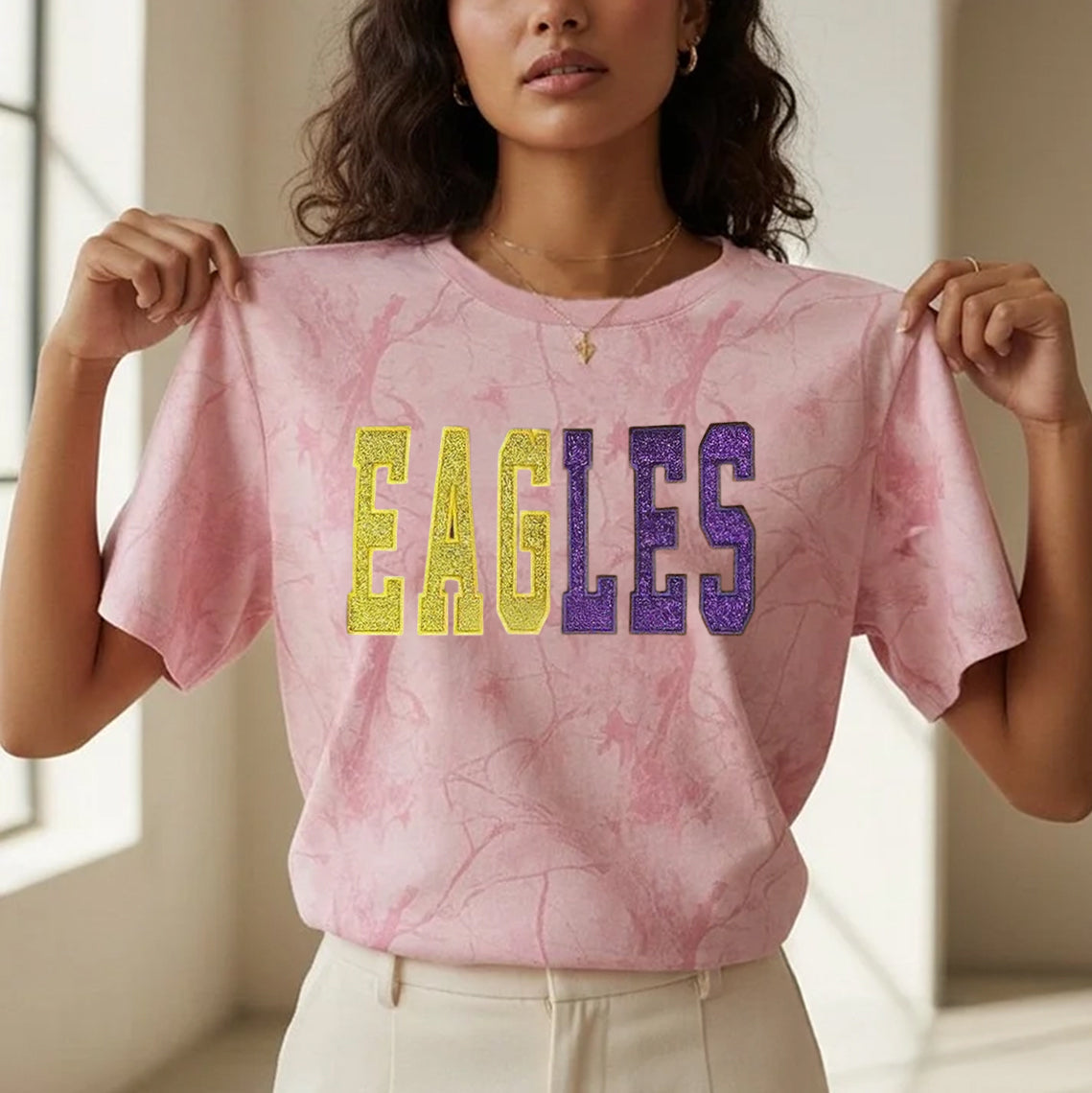 Custom Glitter Embroidered Camo Sweatshirt | Gifts for Sports Mom