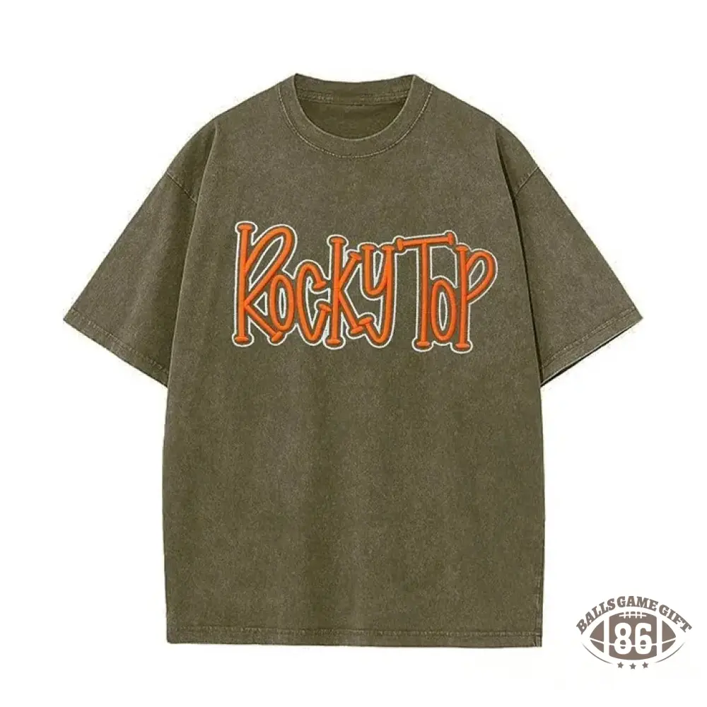Personalized College Team Double 3D Puff School Mascot Embroidered Washed T-Shirt
