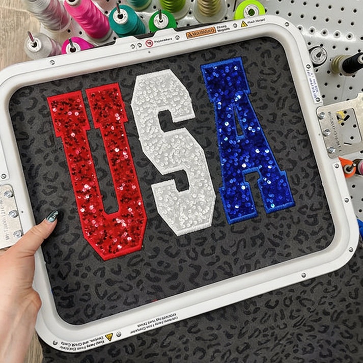 Custom Leopard Sweatshirt with Individual Letter Sequins