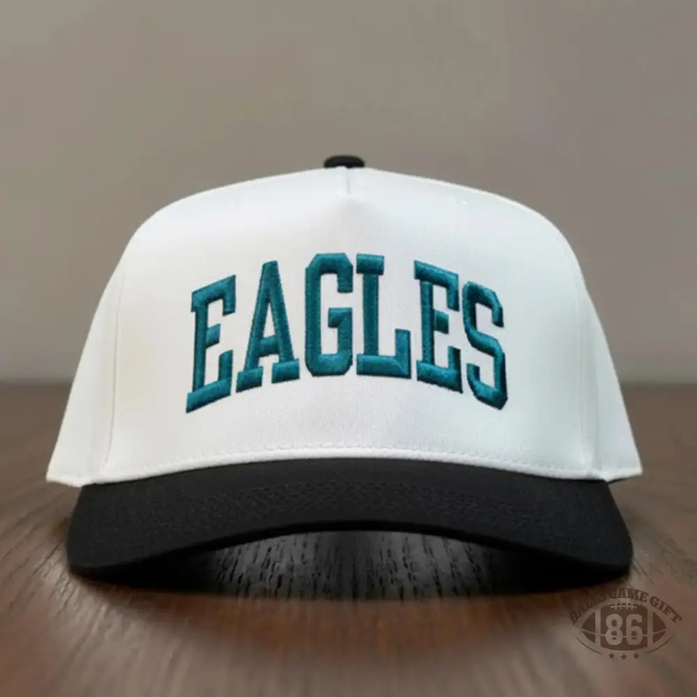 Eagles Custom Embroidered Hat - Personalized Retro Arched Block Snapback Cap