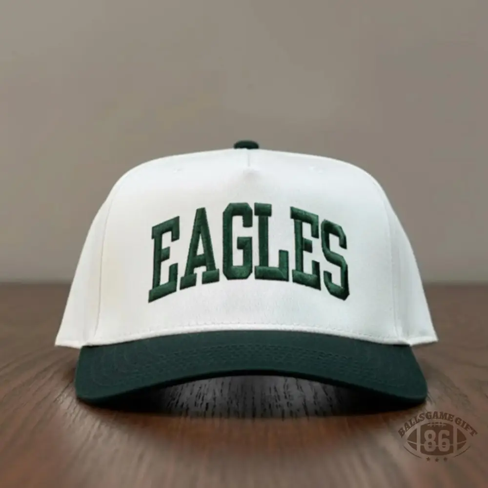 Eagles Custom Embroidered Hat - Personalized Retro Arched Block Snapback Cap