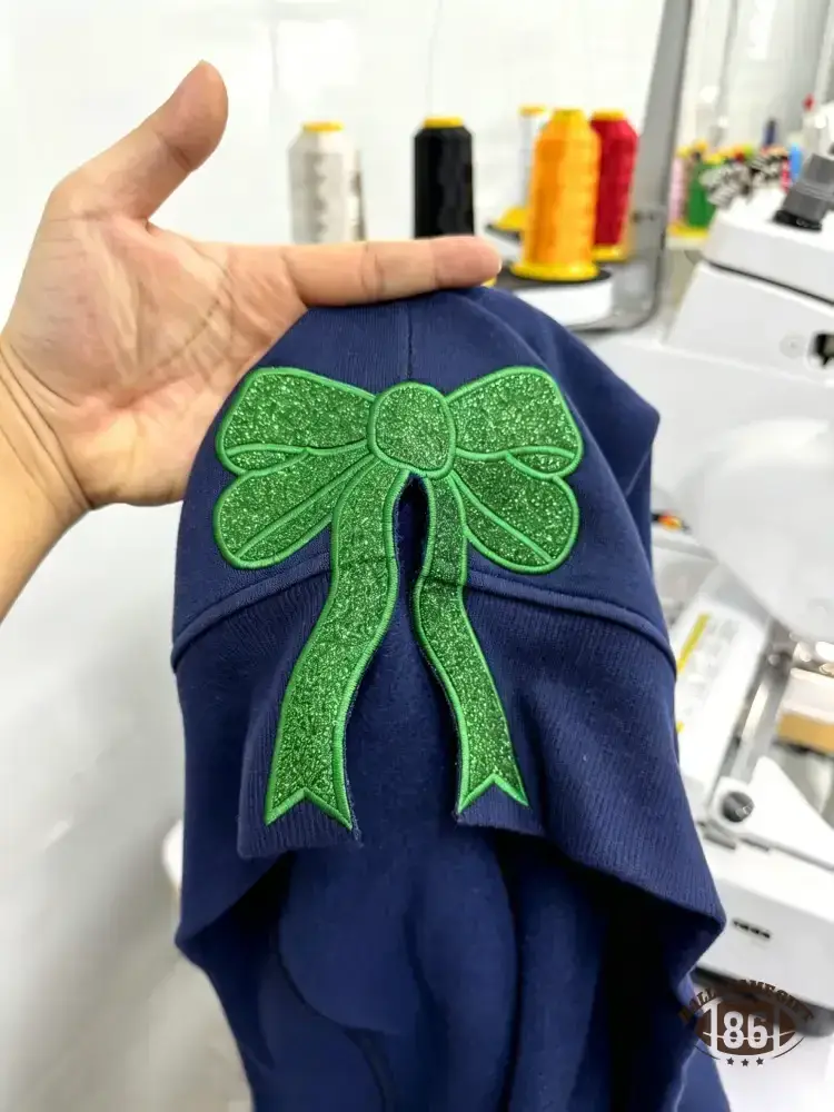 Custom Glitter Embroidered Cheer Mom, Cheer Dad & Cheer Grandma Sweatshirt, Team Spirit Gift, Game Day