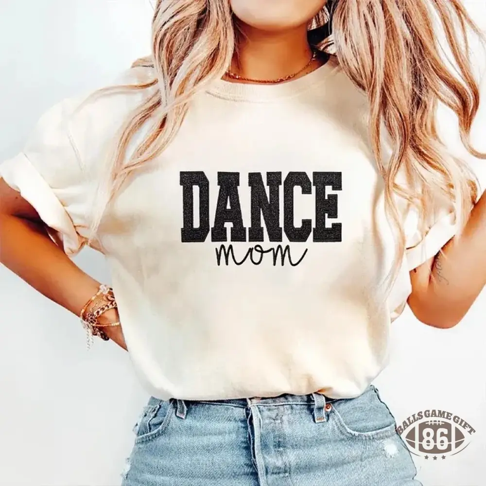 Personalized Embroidered Dance Mom Washed T-Shirt with Kids Name on Sleeve