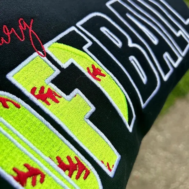 Custom Embroidered Baseball Sweatshirt Softball Sweatshirt Custom Embroidery gift