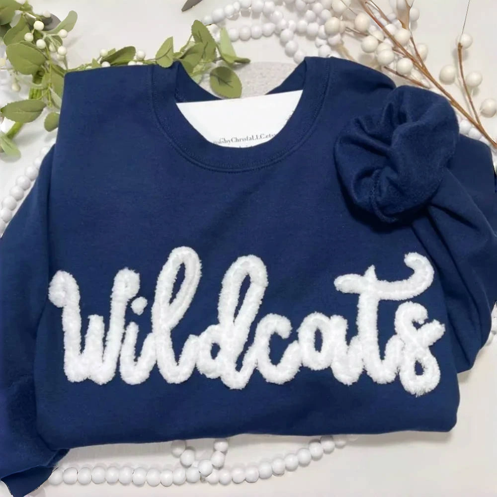 Oversized Team Chenille Embroidered Sweatshirt