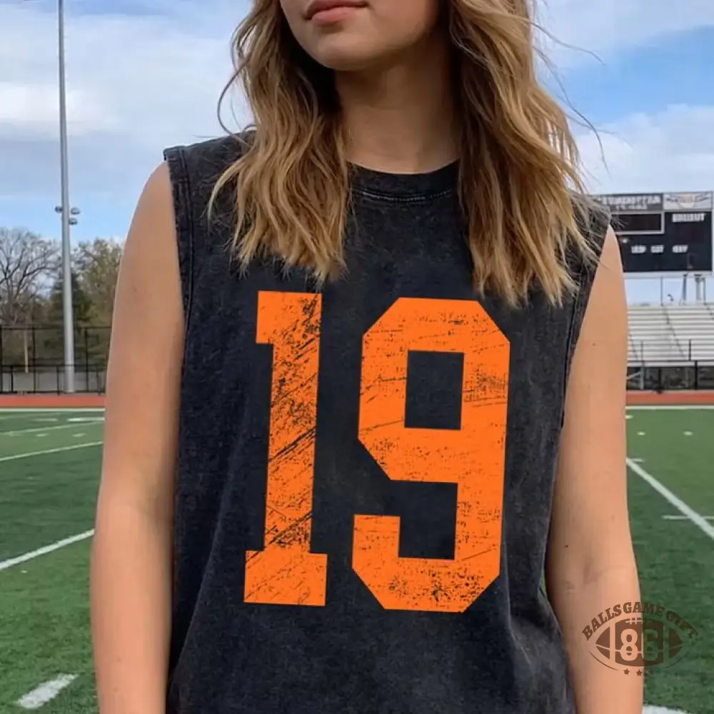 Custom Vintage Varsity Number or Letter Sport Team Washed Tank Top