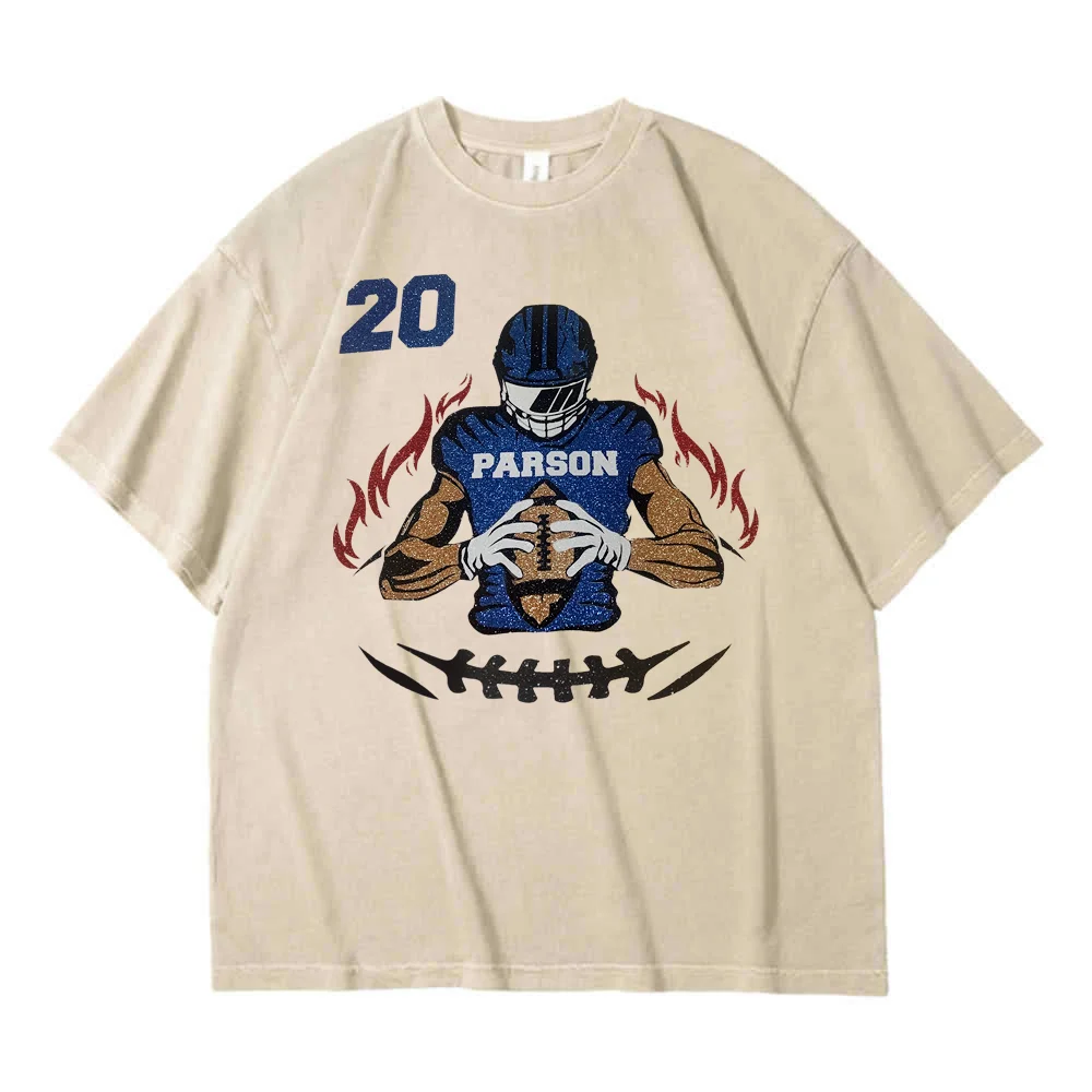 ✨ Game Day Glow On – Shine in Your Custom Glitter Football Tee or Sweatshirt! 🏈