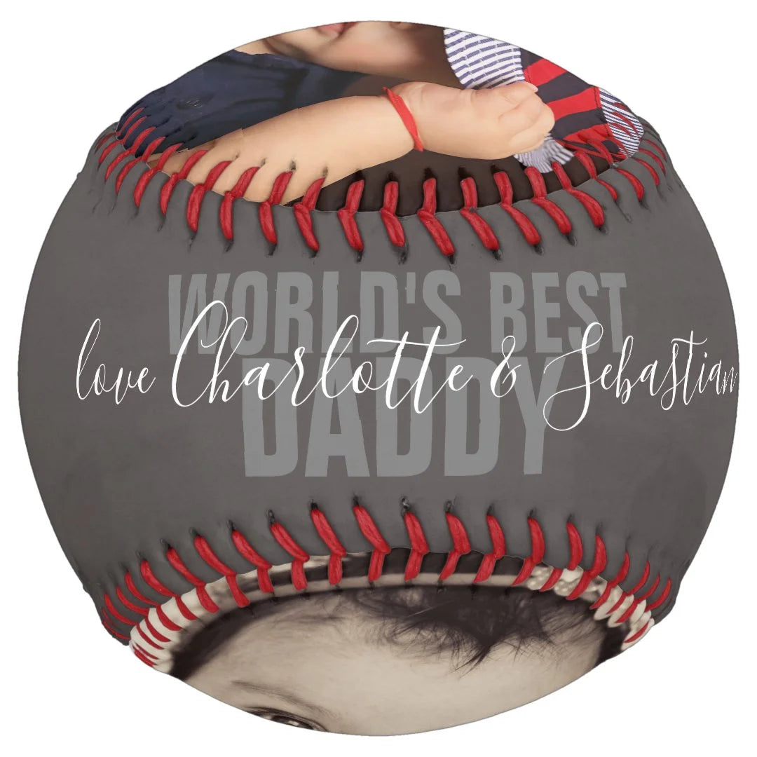 Happy Fathers Day Personalized Worlds Best Daddy Baseball