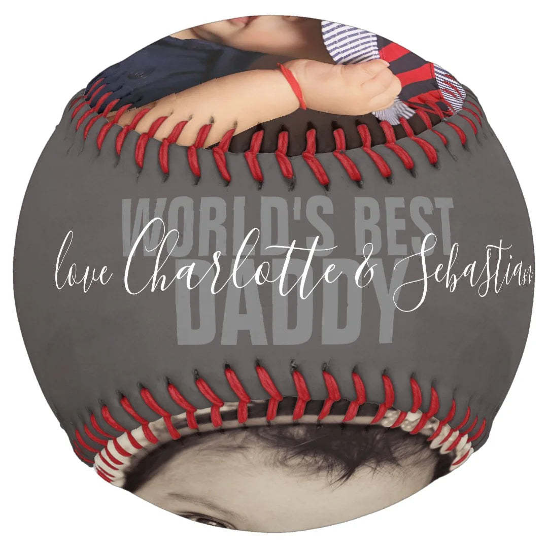 Happy Fathers Day Personalized Worlds Best Daddy Baseball
