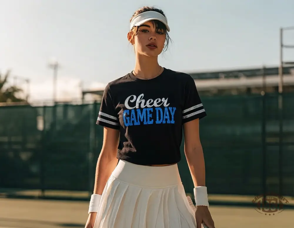 Your Go-To Cheer Mom Shirt ✨ Sparkly, Bold & Perfect for Game Day