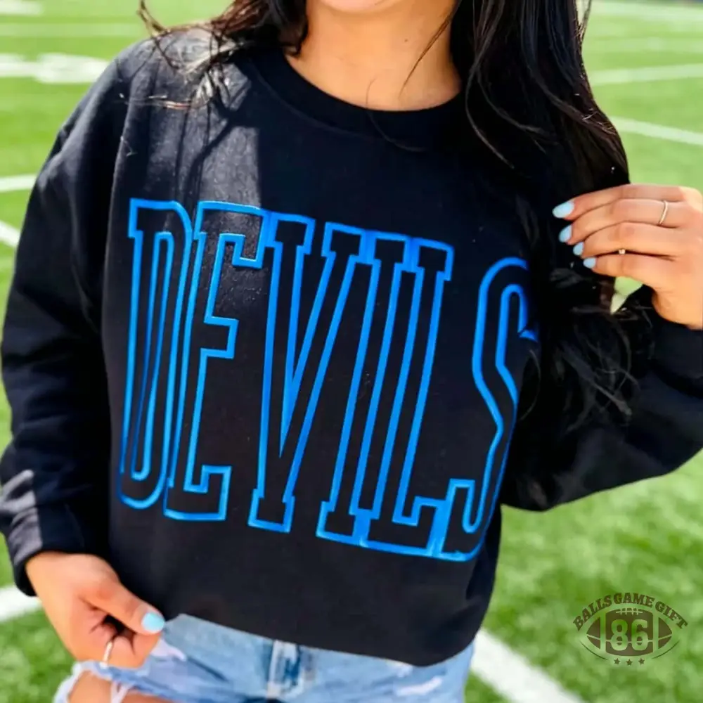 Game Day Football Sweatshirt, Personalized High School Sports Team Fan Puff Sweatshirt for Tailgate