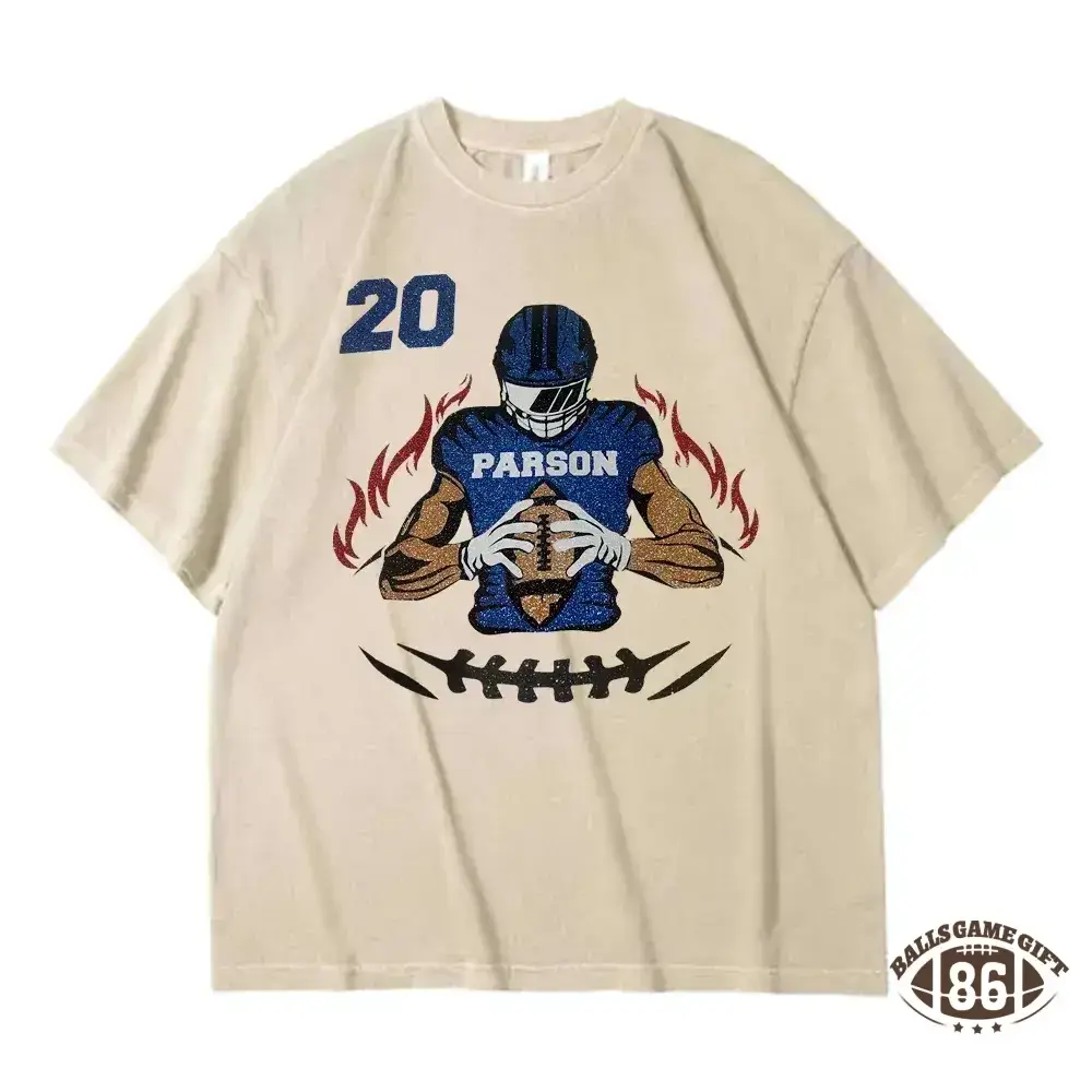 ✨ Game Day Glow On – Shine in Your Custom Glitter Football Tee or Sweatshirt! 🏈