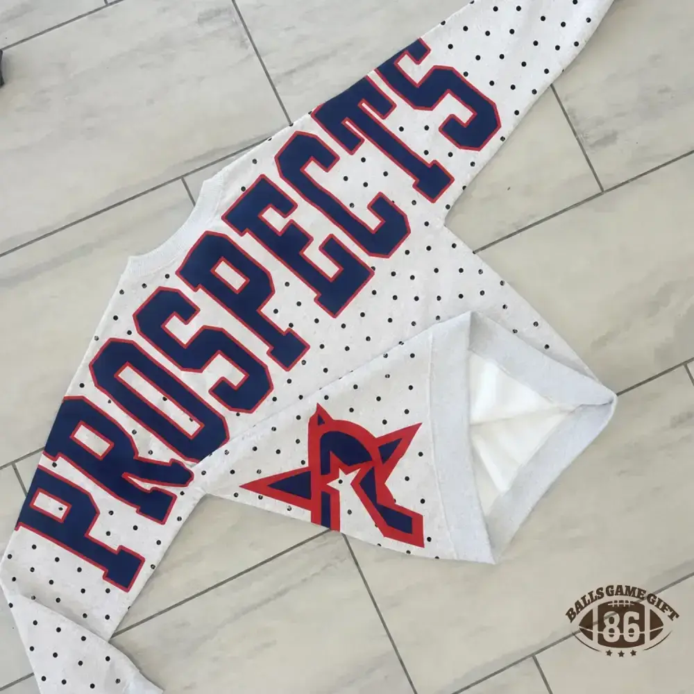 Custom School Spirit Polka‑Dot Sweatshirt, Vintage Print Letter Team Fan Crewneck