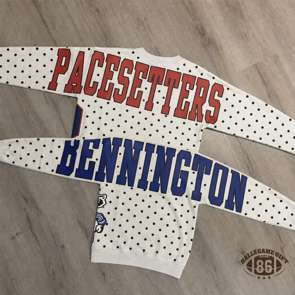 Custom School Spirit Polka‑Dot Sweatshirt, Vintage Print Letter Team Fan Crewneck