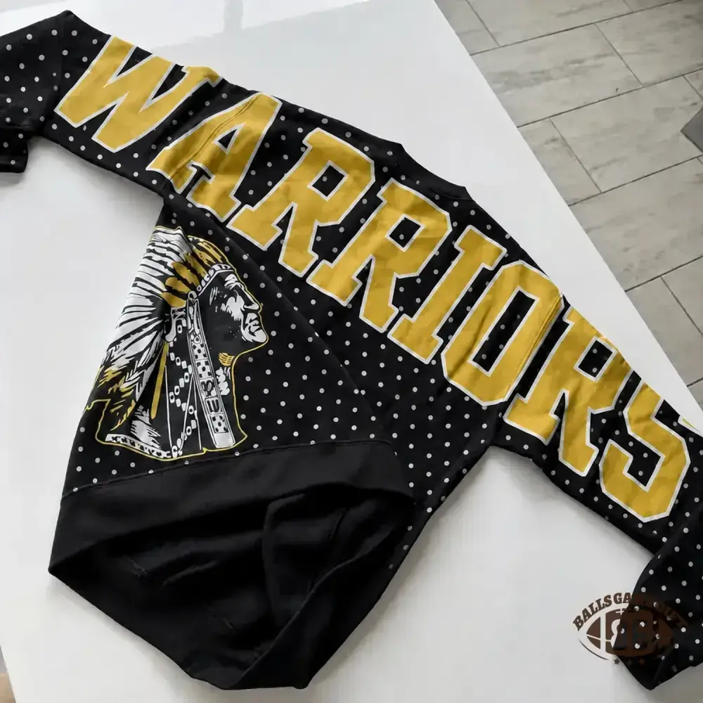 Custom School Spirit Polka‑Dot Sweatshirt, Vintage Print Letter Team Fan Crewneck