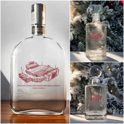 Gaylord Family Oklahoma Memorial Stadium - Oklahoma Sooners Whiskey Bottles