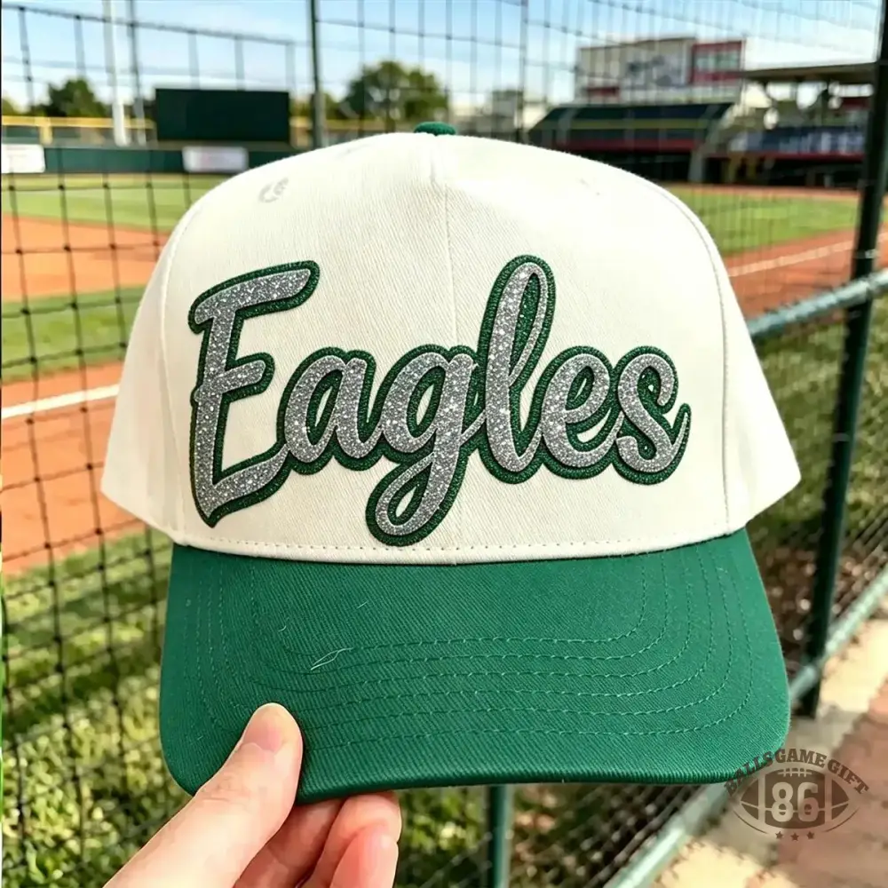 🔥 Glitter Script Two-Tone Baseball Cap | Team Spirit Hat