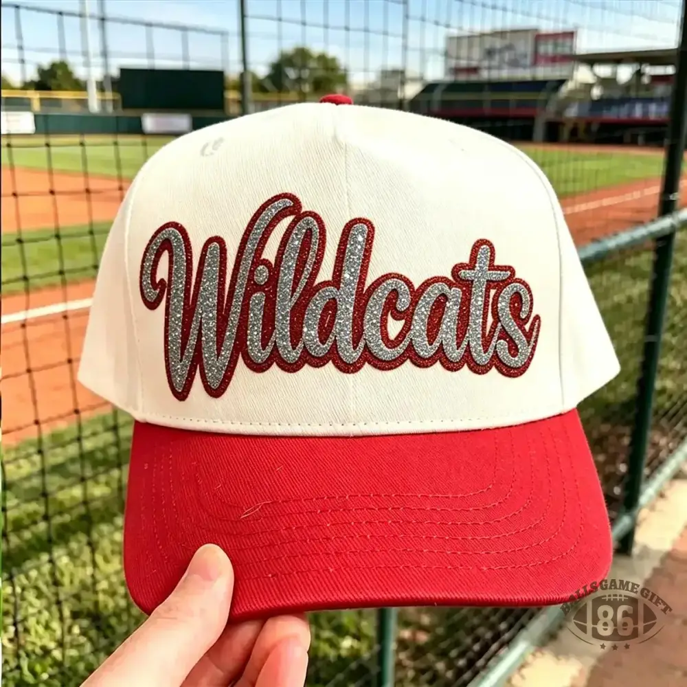 🔥 Glitter Script Two-Tone Baseball Cap | Team Spirit Hat
