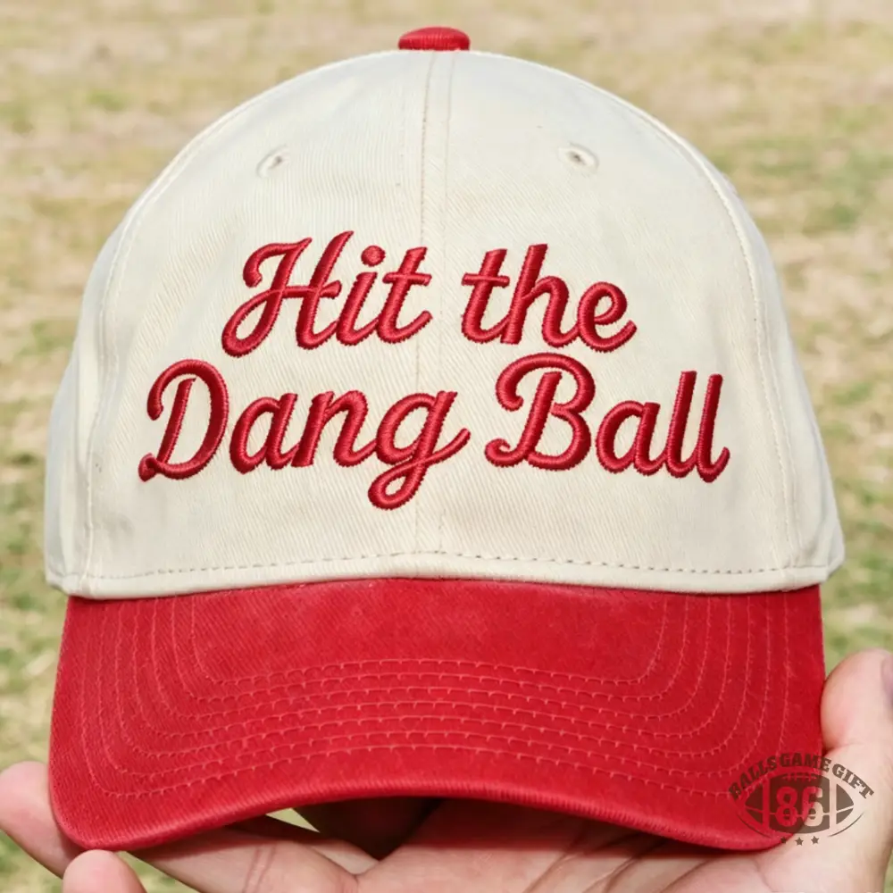 Hit the Dang Ball Embroidered Baseball Cap, Sports Mom Hat