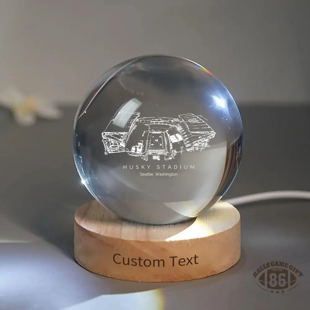 Husky Stadium 3D Spherical Crystal Ball Lamp