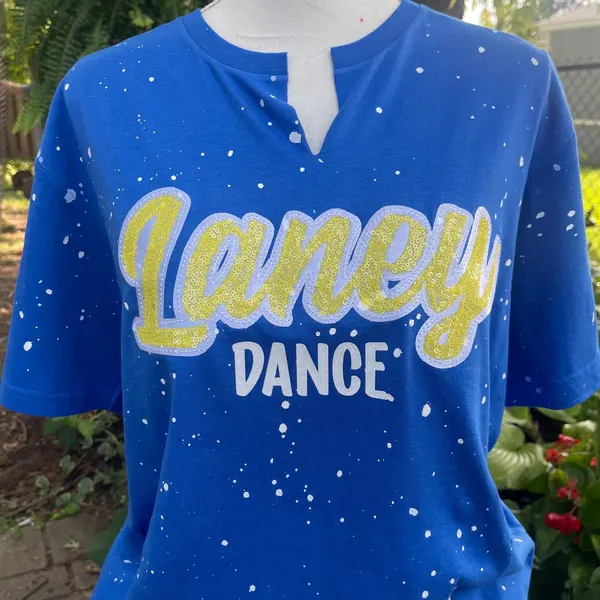 Personalized School Spirit Glitter Tee – Custom Mascot Game Day Shirt