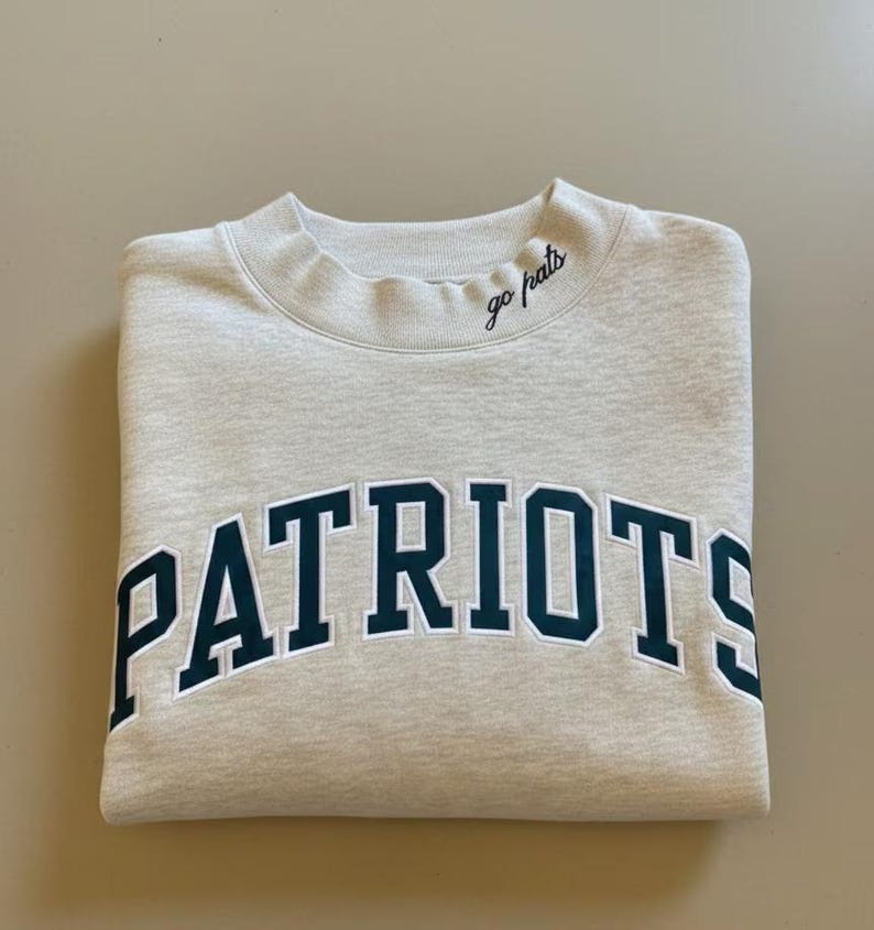 Custom Embroidered Mock Neck Team Name Sweatshirt Gifts for Sports Fans