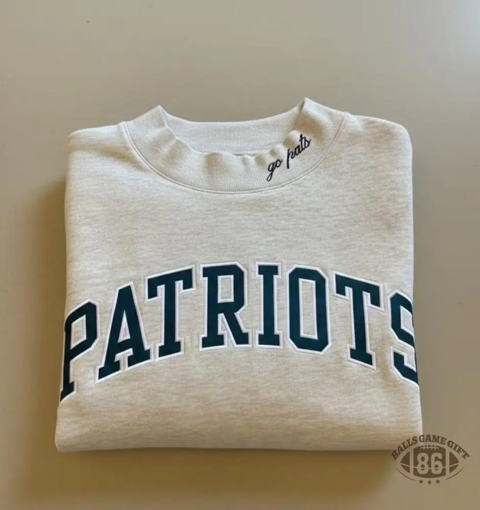 Custom Embroidered Mock Neck Team Name Sweatshirt Gifts for Sports Fans