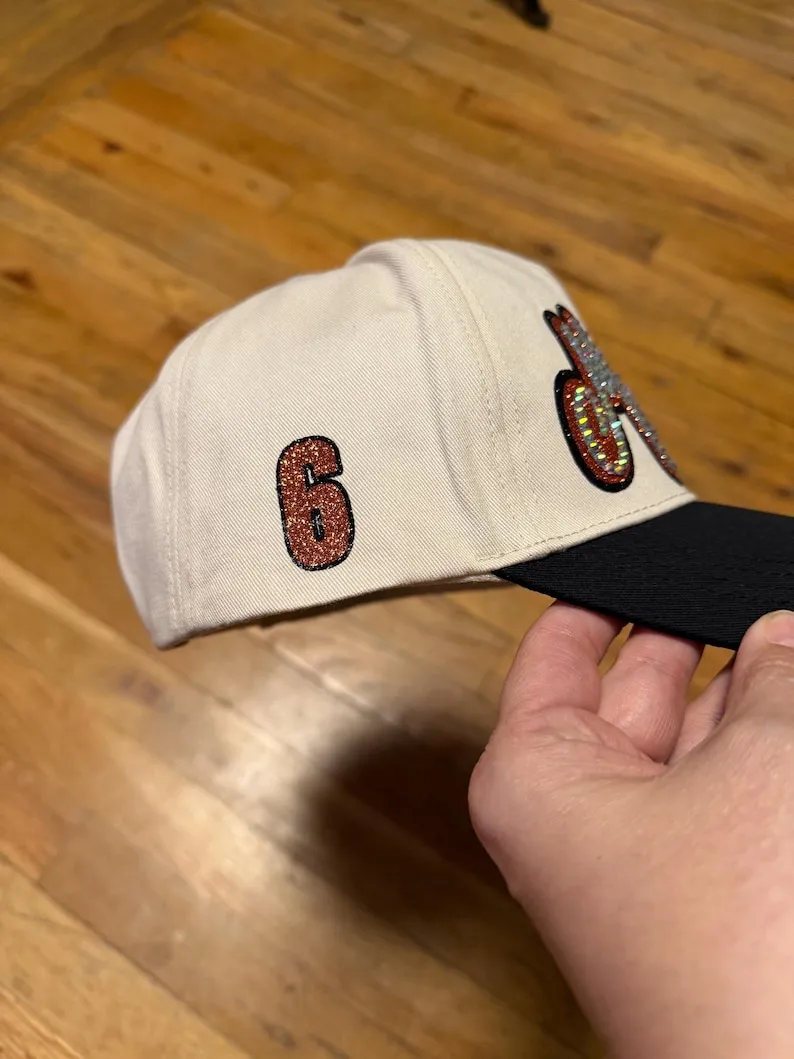 Custom Sports Mom Rhinestone Hat – Personalized Game Day Cap✨