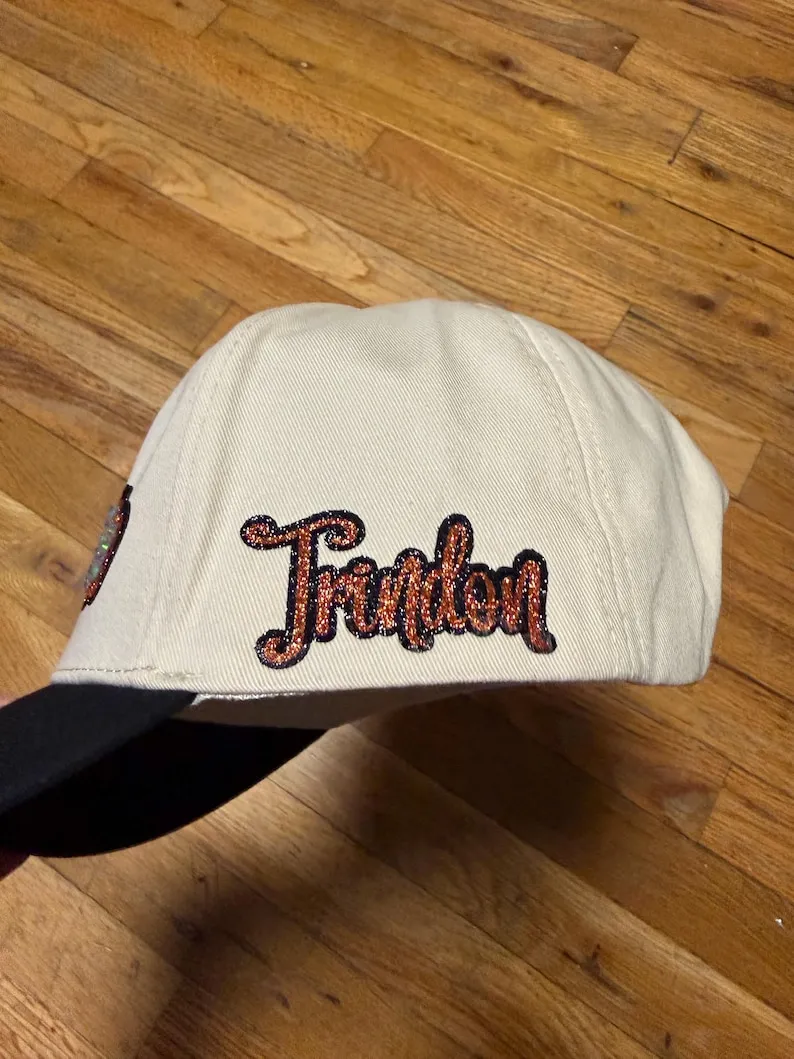Custom Sports Mom Rhinestone Hat – Personalized Game Day Cap✨