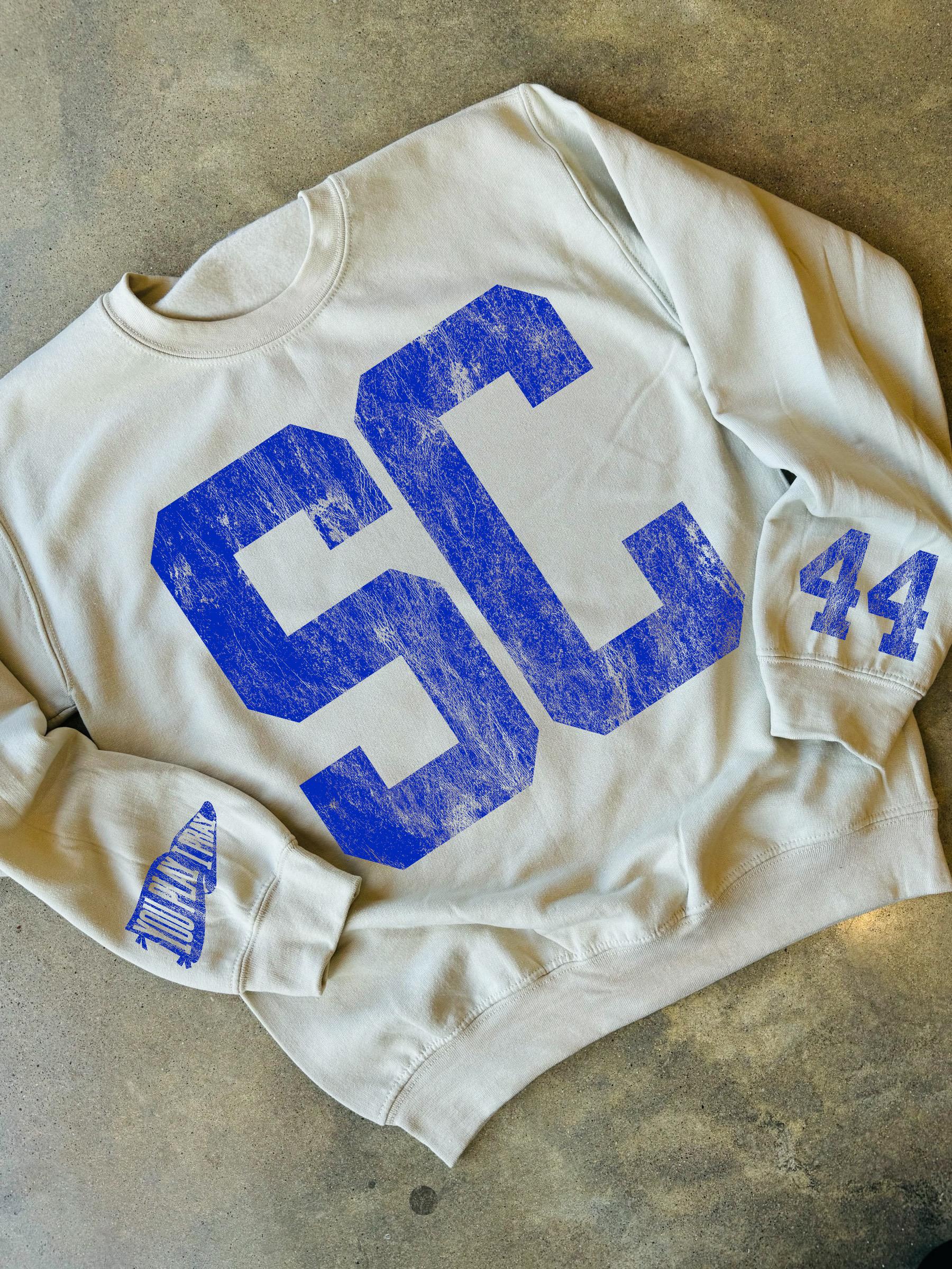 Custom Vintage Varsity Number or Letter Sweatshirt | Personalized Print Team Birthday or City Hoodie | Gifts for Sports Mom