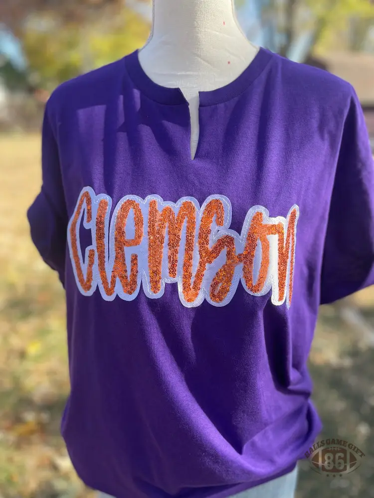 Personalized Team Shirts Custom Sportswear with Mascot Design Sparkle Glitter Sequin T-Shirt for Cheerleading & Events