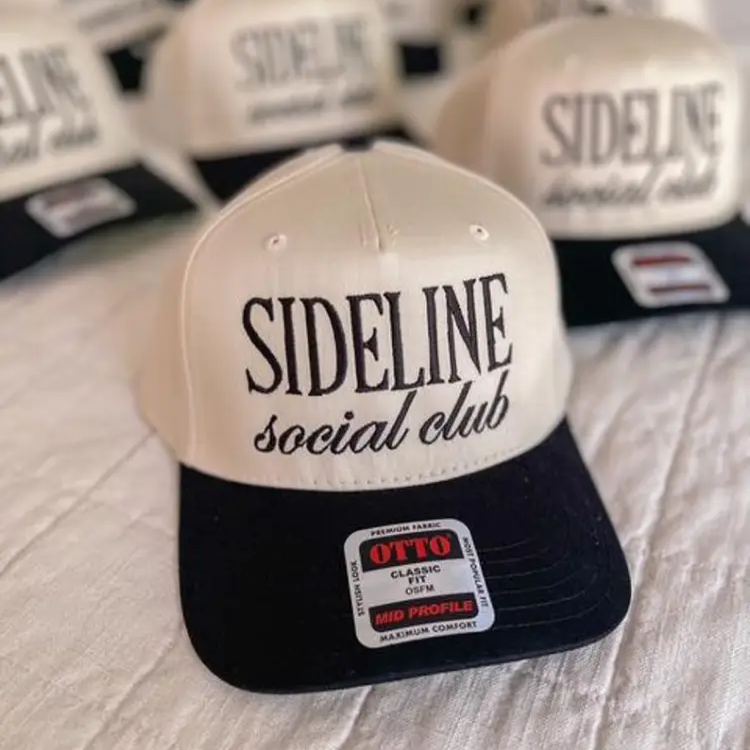Custom Embroidered Hat Sideline Social Club – Game Day Baseball Cap, thoughtful gift for sports moms