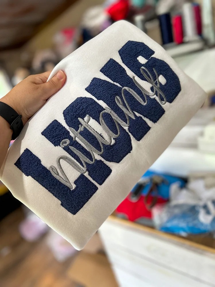 Custom Applique patch sweatshirt