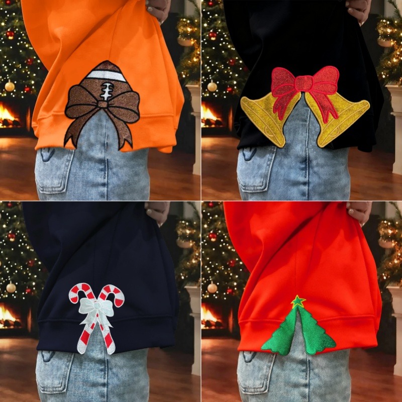 Custom Chenille Team Sweatshirt with Bow – Cozy Style & Fan Spirit 